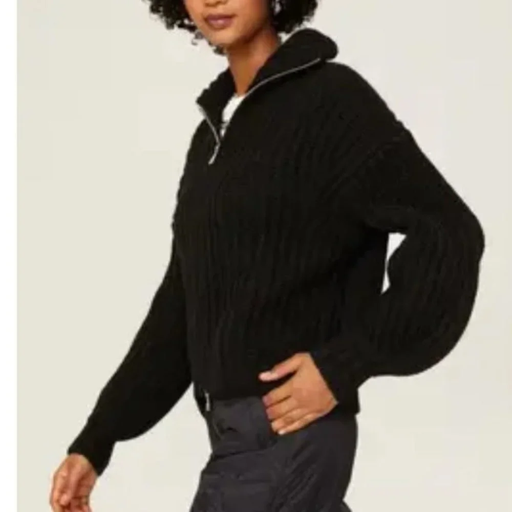 Zadig & Voltaire Black Knit Cardigan with Rainbow Heart Back Patch - Picture 6 of 11